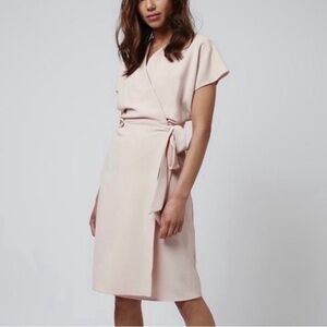Topshop Pale Pink Wrap Dress